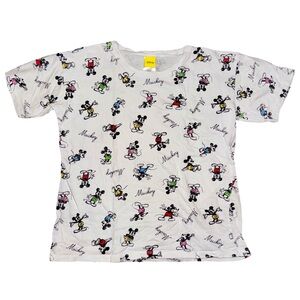 NWOT DISNEY WHITE MICKEY MOUSE GRAPHIC TEE SHIRT // SIZE XS ✨